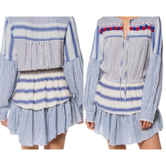 Devotion Twins | Greek Embroidered Tunic Boho Dress | Red Pink | Sz XS - Picture 16 of 16